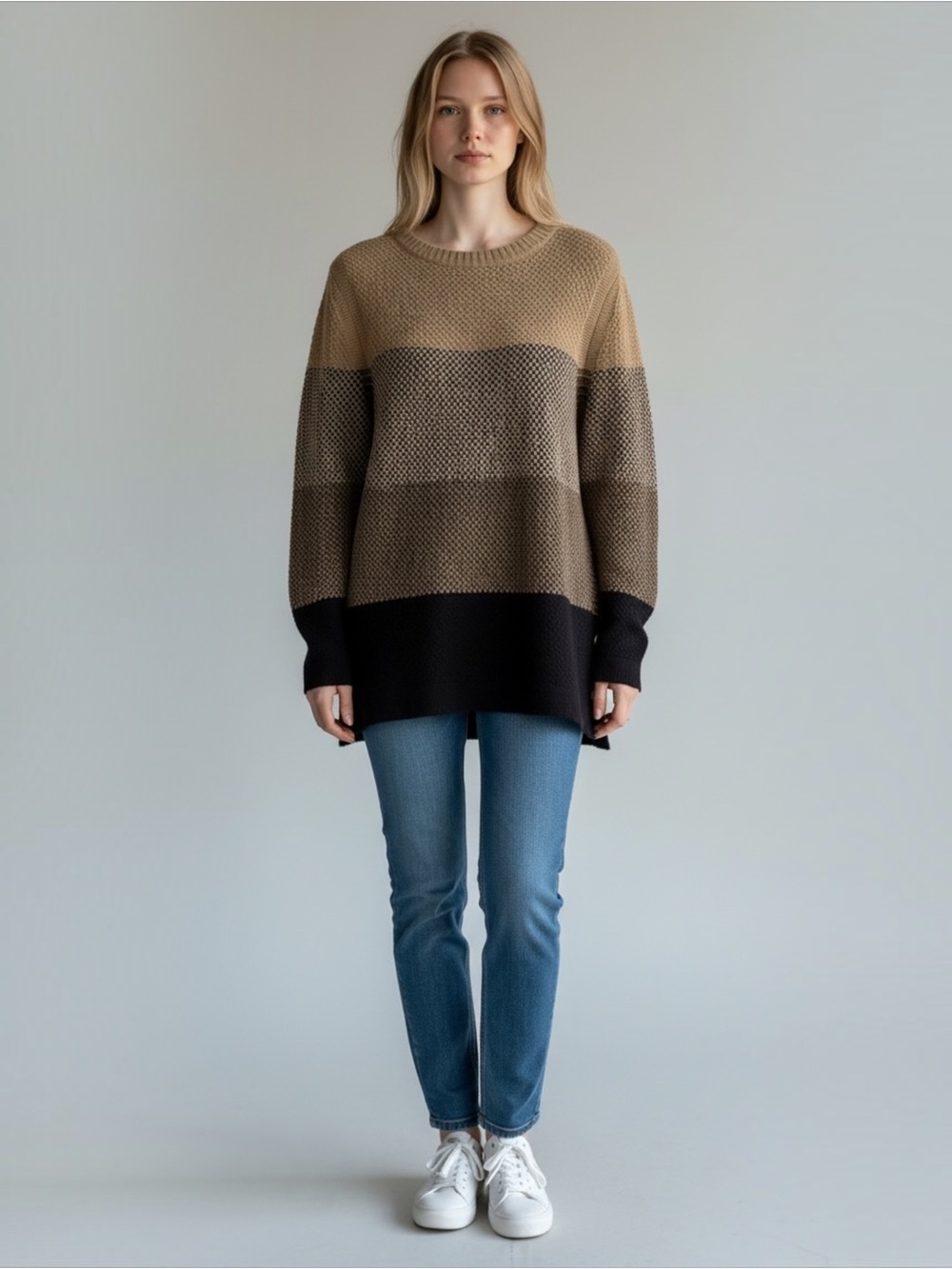 Barbour Heather Knit Wool Blend Long Sleeve Sweater
